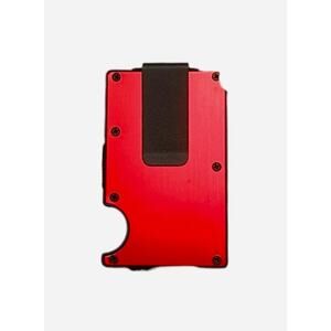 Slim RFID Wallet with Money Clip Metallic RED Unisex